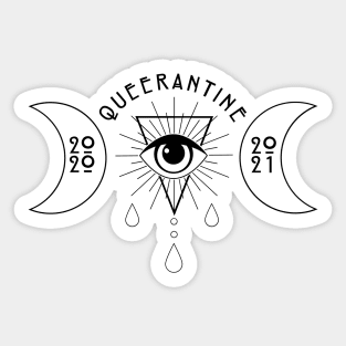 Queerantine Black White Sticker